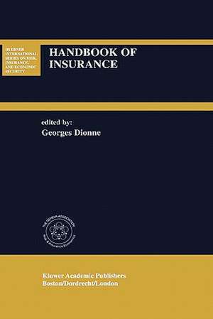 Handbook of Insurance de Georges Dionne