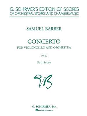 Cello Concerto, Op. 22: Study Score de Barber Samuel