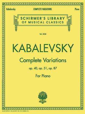 Complete Variations: Piano Solo de Kabalevsky Dmitri