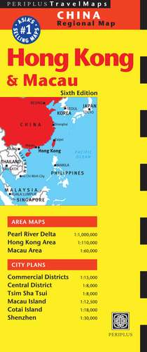 Hong Kong & Macau Travel Map Sixth Edition de Periplus Editions