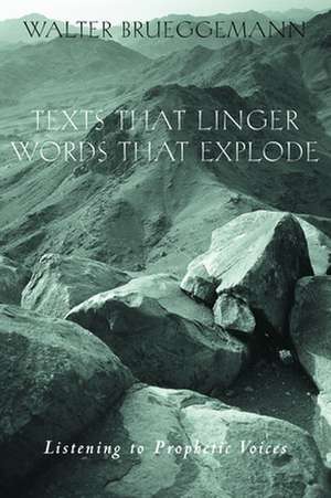 Texts That Linger Words That E de Walter Brueggemann