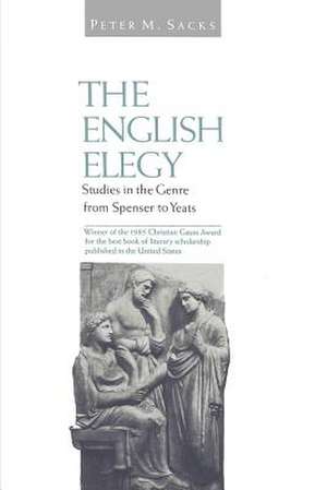 The English Elegy de Sacks