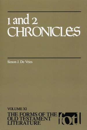 1 and 2 Chronicles de Simon John De Vries