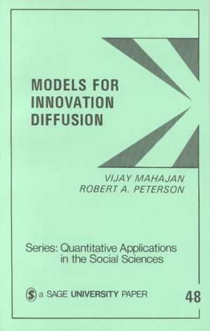 Models for Innovation Diffusion de Vijay Mahajan