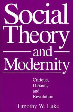 Social Theory and Modernity: Critique, Dissent, and Revolution de Timothy W. Luke