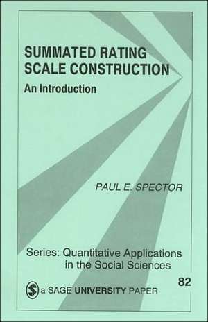 Summated Rating Scale Construction: An Introduction de Paul E. Spector