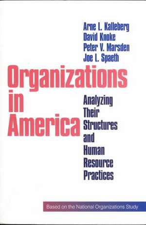 Organizations in America: Analysing Their Structures and Human Resource Practices de Arne L Kalleberg