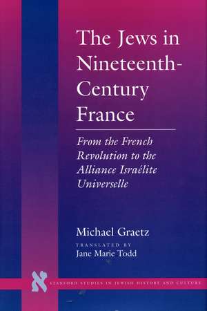 The Jews in Nineteenth-Century France: From the French Revolution to the Alliance Israélite Universelle de Michael Graetz