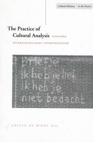 The Practice of Cultural Analysis: Exposing Interdisciplinary Interpretation de Mieke Bal