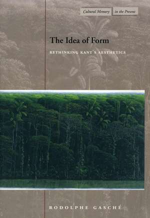 The Idea of Form: Rethinking Kant’s Aesthetics de Rodolphe Gasche