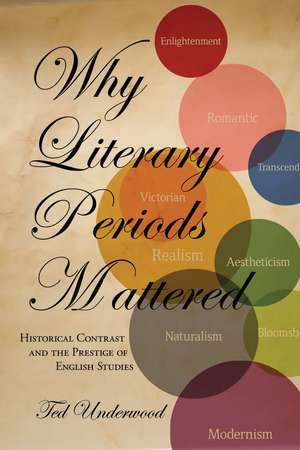 Why Literary Periods Mattered: Historical Contrast and the Prestige of English Studies de Ted Underwood