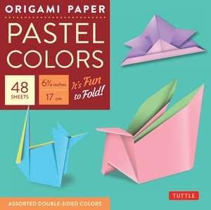 Origami Paper - Pastel Colors - 6 3/4" - 48 Sheets: Tuttle Origami Paper: High-Quality Origami Sheets Printed with 6 Different Colors: Instructions for 6 Projects Included de Tuttle Publishing