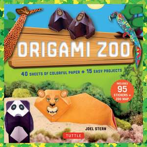 Origami Zoo Kit: Make a Complete Zoo of Origami Animals!: Kit with Origami Book, 15 Projects, 40 Origami Papers, 95 Stickers & Fold-Out Zoo Map de Joel Stern