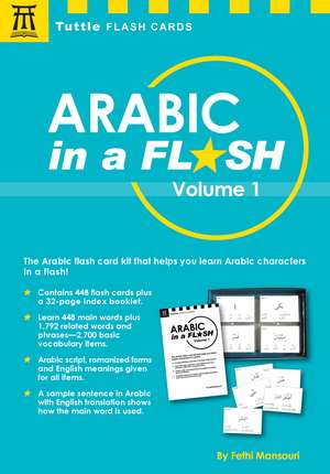 Arabic in a Flash Kit Volume 1: A Set of 448 Flash Cards with 32-page Instruction Booklet de Fethi Mansouri