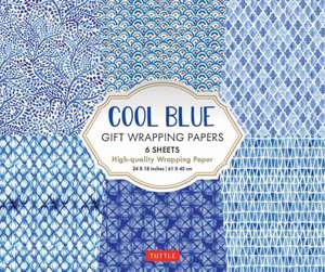 Cool Blue Gift Wrapping Papers - 6 sheets: 24 x 18 inch (61 x 45 cm) Wrapping Paper de Tuttle Studio