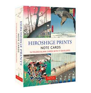 Hiroshige Prints, 16 Note Cards: 16 Different Blank Cards with 17 Patterned Envelopes (Woodblock Prints) de Utagawa Tuttle Studio