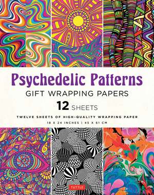 Psychedelic Patterns Gift Wrapping Papers - 12 sheets: 18 x 24 inch (45 x 61 cm) Wrapping Paper de Tuttle Studio