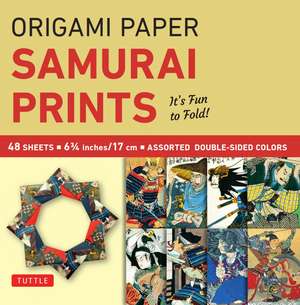 Origami Paper - Samurai Prints - Small 6 3/4" - 48 Sheets: Tuttle Origami Paper: Origami Sheets Printed with 8 Different Designs: Instructions for 6 Projects Included de Tuttle Studio