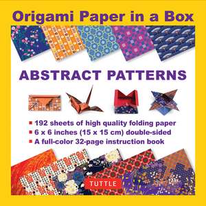 Origami Paper in a Box - Abstract Patterns: 192 Sheets of Tuttle Origami Paper: 6x6 Inch Origami Paper Printed with 10 Different Patterns: 32-page Instructional Book of 4 Projects de Tuttle Studio