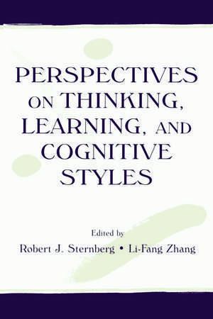 Perspectives on Thinking, Learning, and Cognitive Styles de Robert J. Sternberg