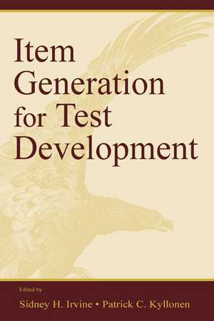 Item Generation for Test Development de Sidney H. Irvine