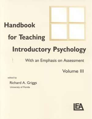 Handbook for Teaching Introductory Psychology: Volume Ii de Michelle Rae Hebl