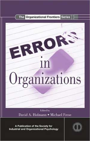 Errors in Organizations de David A. Hofmann