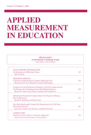 An Introduction To Multistage Testing Ame V19#3 de Lawrence Erlbaum Associates