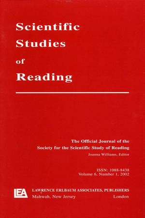 Reading Development in Adults: A Special Issue of scientific Studies of Reading de Richard L. Venezky