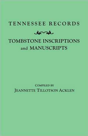 Tennessee Records de Jeannette T. Acklen