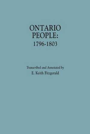 Ontario People de E. Keith Fitzgerald