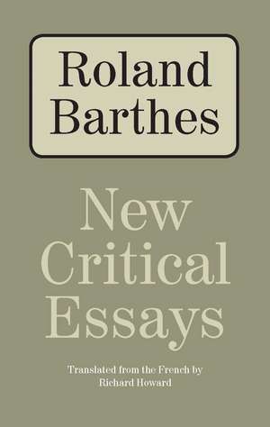 New Critical Essays de Roland Barthes