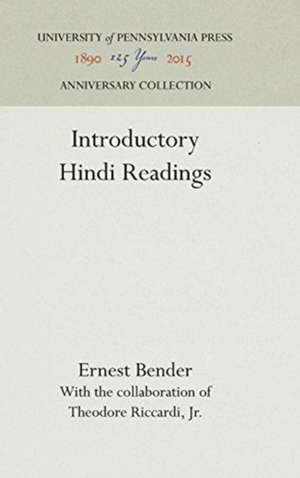 Introductory Hindi Readings de Ernest Bender