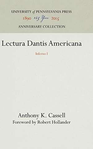 Lectura Dantis Americana – Inferno I de Anthony K. Cassell