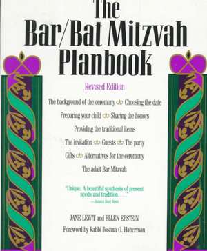 Bar/Bat Mitzvah Planbook, Revised Edition (Revised) de Jane Lewit