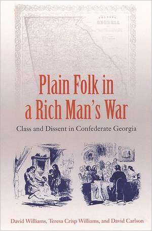 Plain Folk in a Rich Man's War: Class and Dissent in Confederate Georgia de David Williams