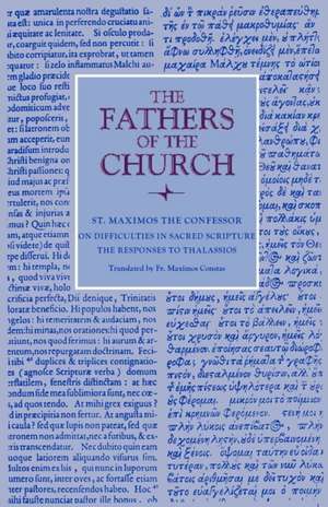 On Difficulties in Sacred Scripture de Maximos The Confessor