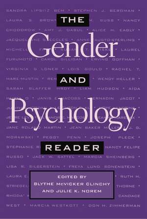 The Gender and Psychology Reader de Julie K Norem