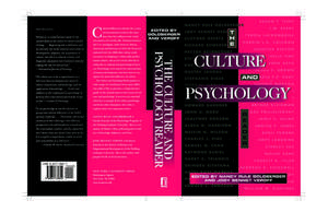 The Culture and Psychology Reader de Nancy Rule Goldberger