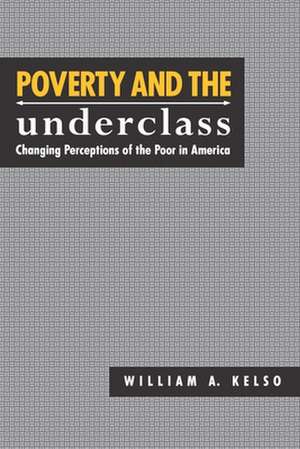 Poverty and the Underclass – Changing Perceptions of the Poor in America de William A. Kelso