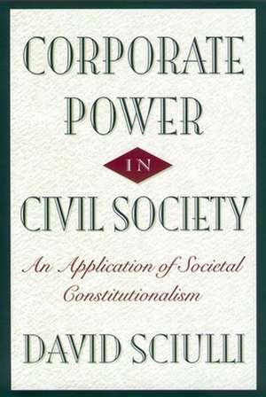 Corporate Power in Civil Society de David Sciulli