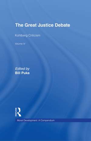 The Great Justice Debate: Kohlberg Criticism de Bill Puka