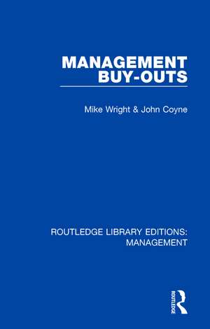 Management Buy-Outs de Michael Wright