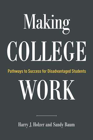 Making College Work de Harry J. Holzer