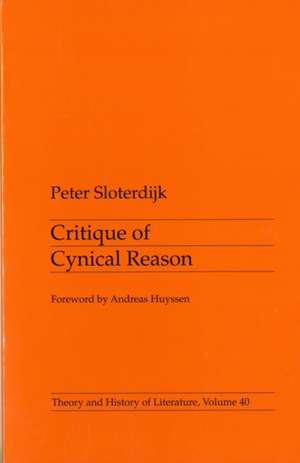 Critique Of Cynical Reason de Peter Sloterdijk