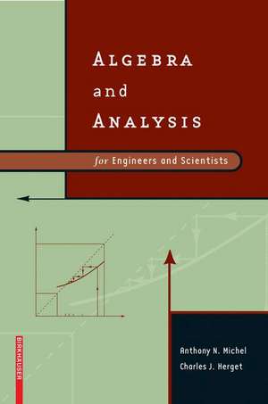 Algebra and Analysis for Engineers and Scientists de Anthony N. Michel