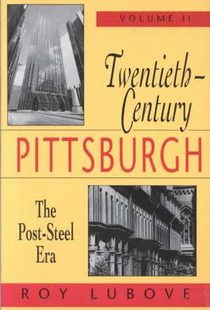 Twentieth-Century Pittsburgh, Volume Two: The Post-Steel Era de Roy Lubove