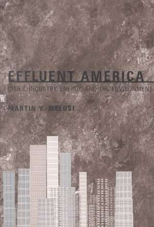 Effluent America: Cities, Industry, Energy, and the Environment de Martin V. Melosi