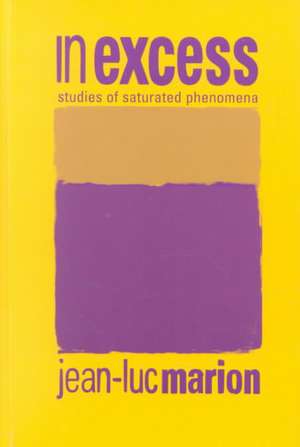 In Excess – Studies of Saturated Phenomena de Jean–luc Marion