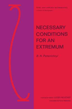 Necessary Conditions for an Extremum de B.N. Pshenichnyi